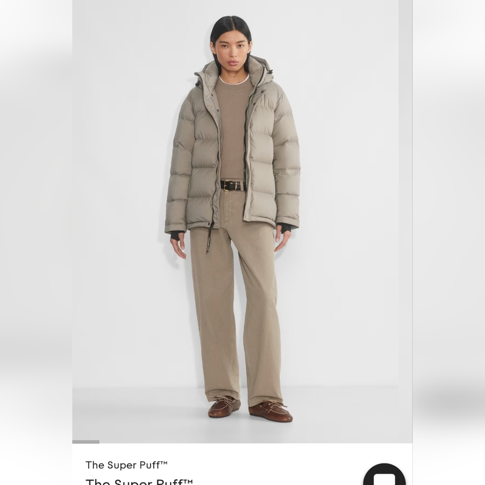 Aritzia Super Puff Jacket in Cream